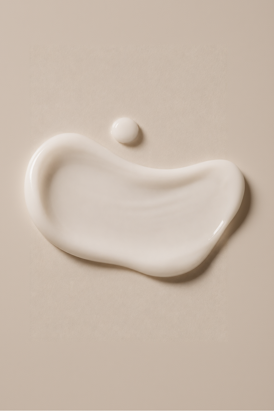Beige cream or lotion on a beige background